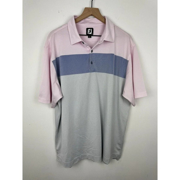 FootJoy Other - Footjoy Polo Shirt Men's Athletic Fit Golf Collared Striped Golfing XL